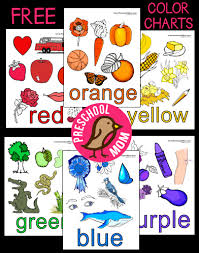 Free Printables Color Charts Preschool Colors Classroom