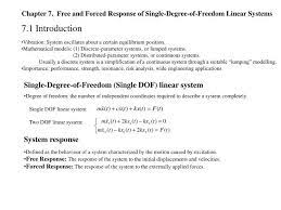 Chapter 7 Free And Forced Response Of