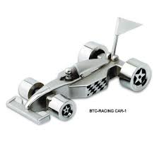 silver stainless steel racing car
