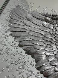 3d Angel Wings Framed Liquid Art
