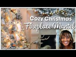 christmas fireplace mantel decorate