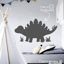 Chalkboard Stegosaurus Dinosaur Wall