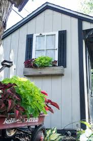 Using a level, mount your l bracket so that the window box sits just below the window sill. Repurposed Window Shed Flower Box Designed Decor