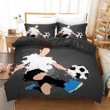 Soccer Bedding King Set Football Bed