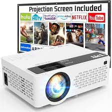 tmy projector 7500 lumens with 100 inch