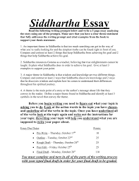 siddhartha essay siddhartha essay the following writing prompts below and write a 3 page essay analyzing the story using one of the prompts