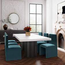 nova white lacquer dining table tov