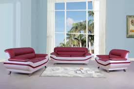 red and white leather sofa sets liam