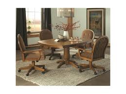 Cushion color is not black. Brooks Easy Living 5 Piece Caster Swivel Chair Dining Set Dean Bosler S Dining 5 Piece Sets