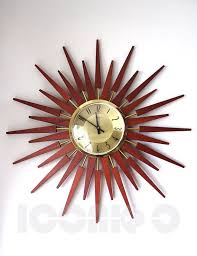 sunburst clock wall clock clock