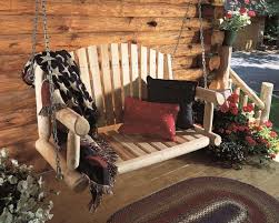 Rustic Cedar Wood Porch Swings And