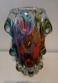 Murano Multi Coloured Knobbly Vase