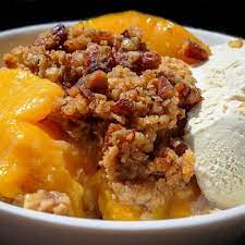 peach crumble with oats two kooks in