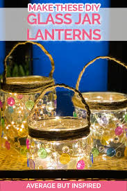 Colorful Diy Glass Jar Lantern Craft