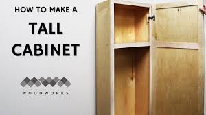 The linen cabinet will also allow you to store your linens in an area other than the bathroom so you can free up space. Making A Tall Storage Cabinet Youtube