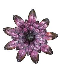 Purple Metal Spring Flower Wall Art