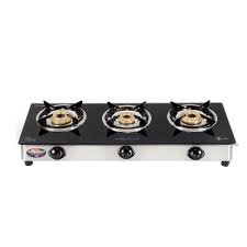 gas stove with 3 brass burner