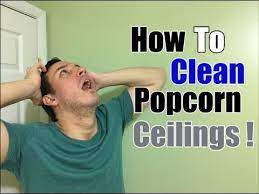 how to clean popcorn ceilings cobweb