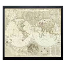 Terraqueous Globe Map 1787 Framed Graphic Art Alcott Hill