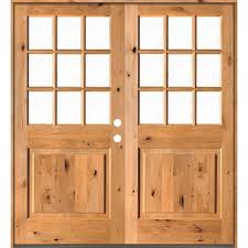 Double Prehung Wood Front Door