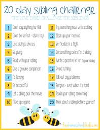 Free Printable 20 Day Sibling Challenge 70 S 80s Prices