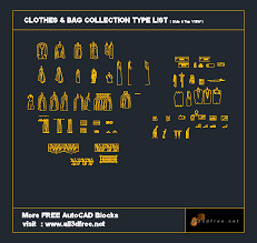 clothes bag free cad blocks collection