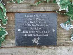 Personalised Garden Slate Plaque Rose