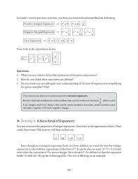 Mathematics Unit 4zero Exponents