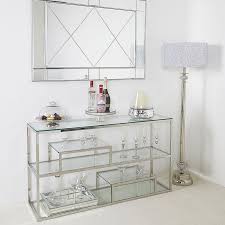 3 Tier Console Table With Glass Shelves