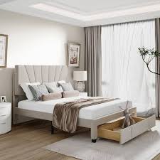 Velvet Upholstered Storage Bed Frame
