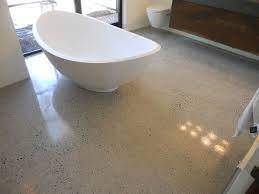 polished concrete bathroom floor real