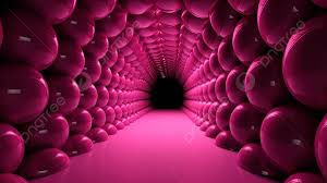 tunnel full of pink full screen
