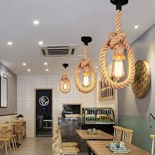Rope Hanging Light For Home Decoration
