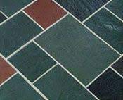 random multi color slate flooring an