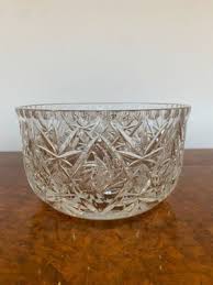 Antique Edwardian Cut Glass Fruit Bowl