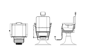 barber chair free autocad block free