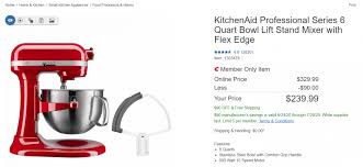 Shop for kitchenaid stand mixers in stand mixers. Ot Kitchenaid Stand Mixer 6 Qt On Sale Costco Big Green Egg Egghead Forum The Ultimate Cooking Experience