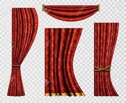 Set Of Realistic Curtains With A Pattern In Baroque Style Curtain