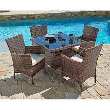 Outdoor Wicker Square Dining Table