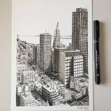 Hey guys, this video is a step by step version of drawing a city in one point perspective. Pin On Monuments Maisons