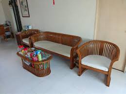 solid teak wood sofa set inc 1 long