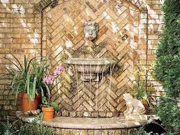 wall fountain for garden brick wall