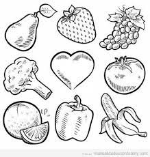 dibujos de infantiles frutas verduras