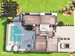 Oasis Modern Couple Home The Sims 4
