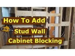 how to add cabinet wall blocking to