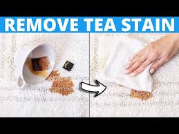 remove dried tea stains from carpet
