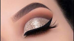 golden glitter makeup tutorial