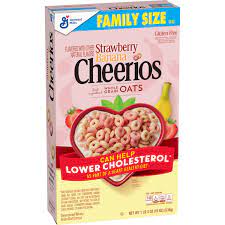 cheerios cereal strawberry banana family size 19 oz