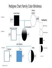 Pedigree Chart Family Color Blindness Pptx Pedigree Chart