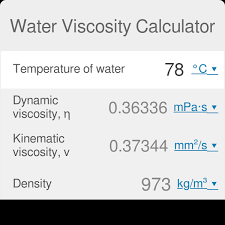 Water Viscosity Calculator